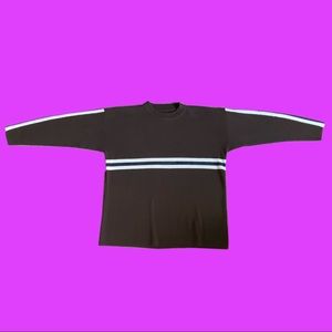 brown striped sweater